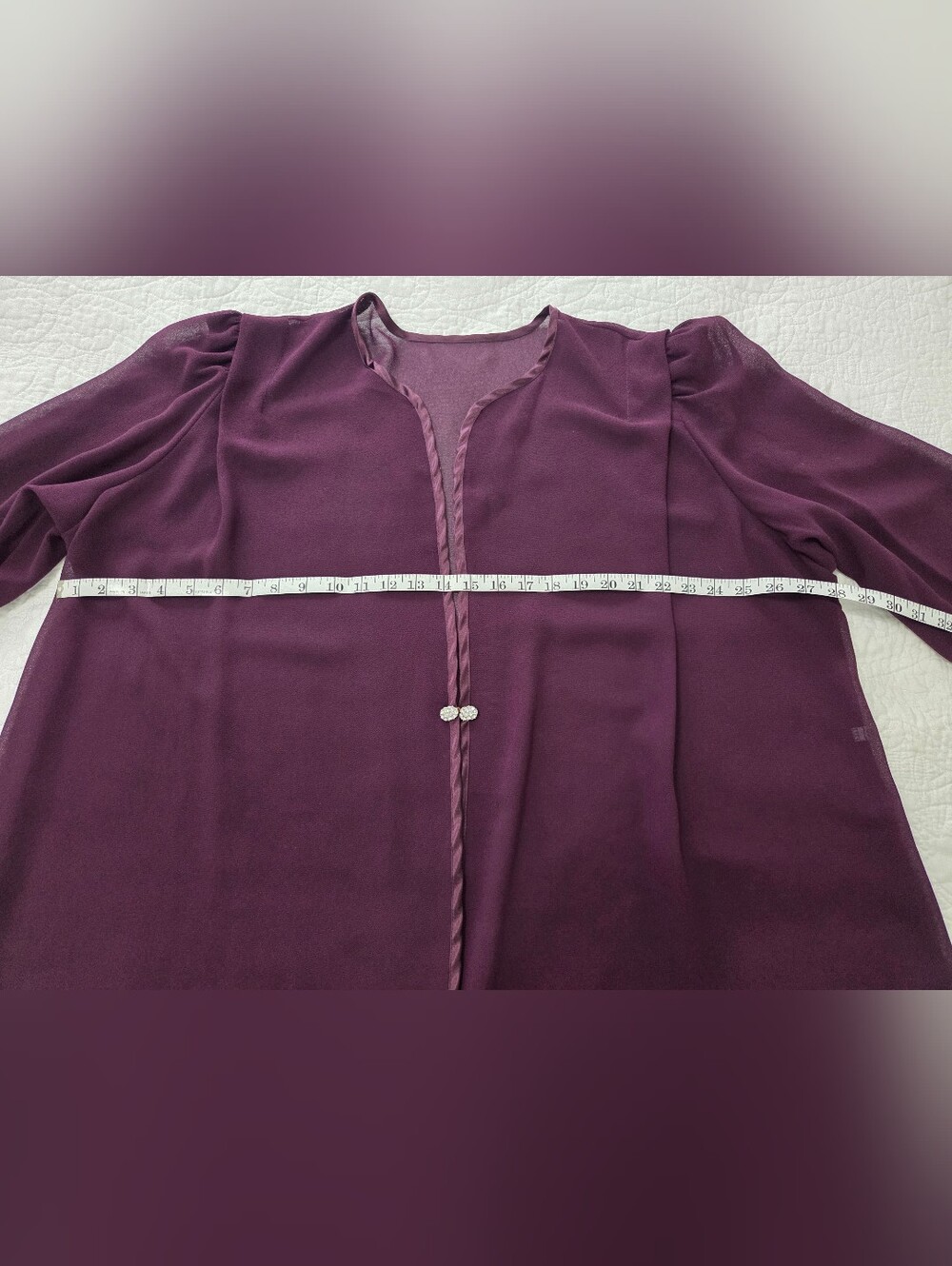 Sheer Plum Jacket. - Picture 4 of 6